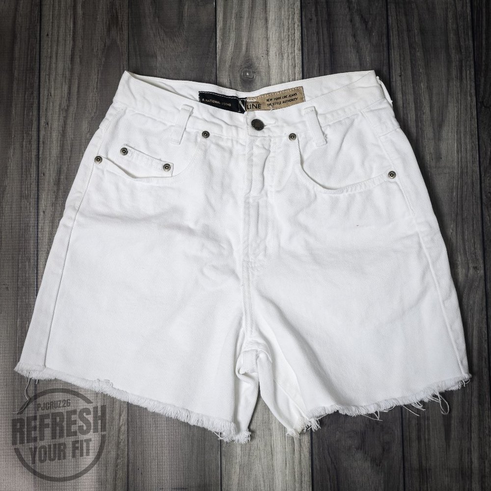 NY Line Jeans Short - White Size 4